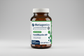 Metagenics Candida Bactin-AR dietary supplement bottle on a gray background