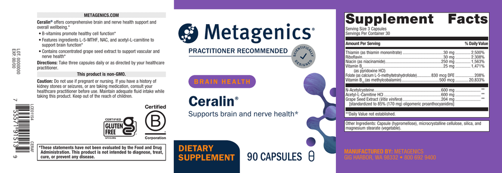 Metagenics Ceralin 90 Capsules