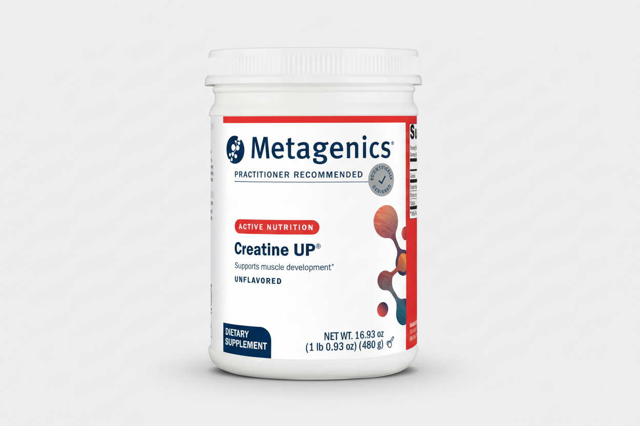 Metagenics Creatine Up supplement container on a white background