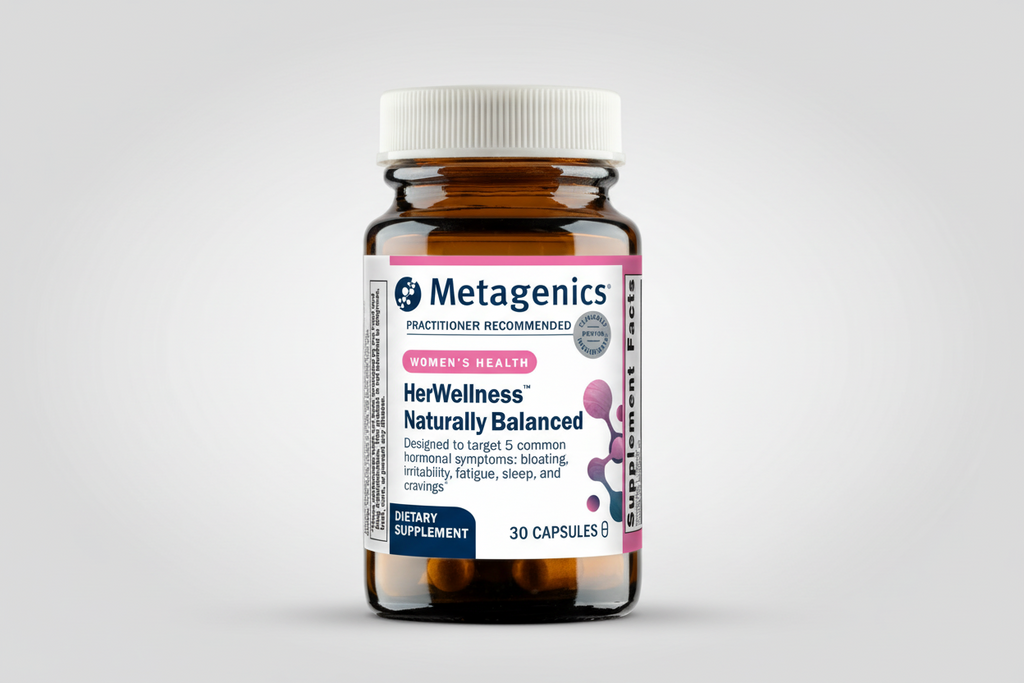 Metagenics Women's Health supplement bottle on a white background