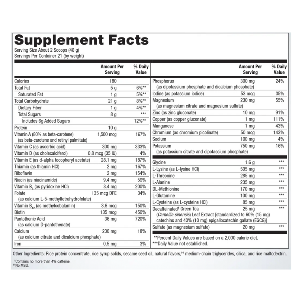 supplement facts