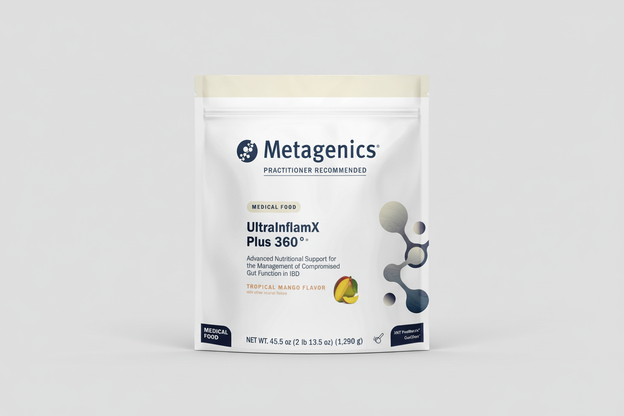Metagenics UltraInflamX Plus 360 Tropical Mango Flavor - 45.5 oz 1,290 Grams