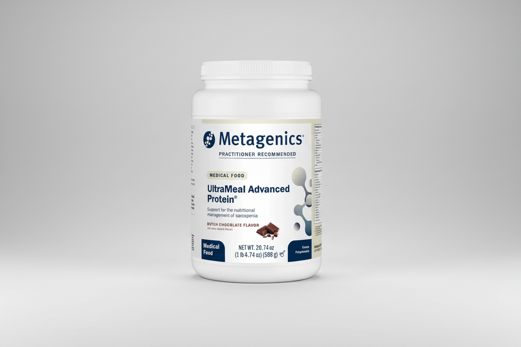 Metagenics UltraMeal Advanced Protein container on a white background