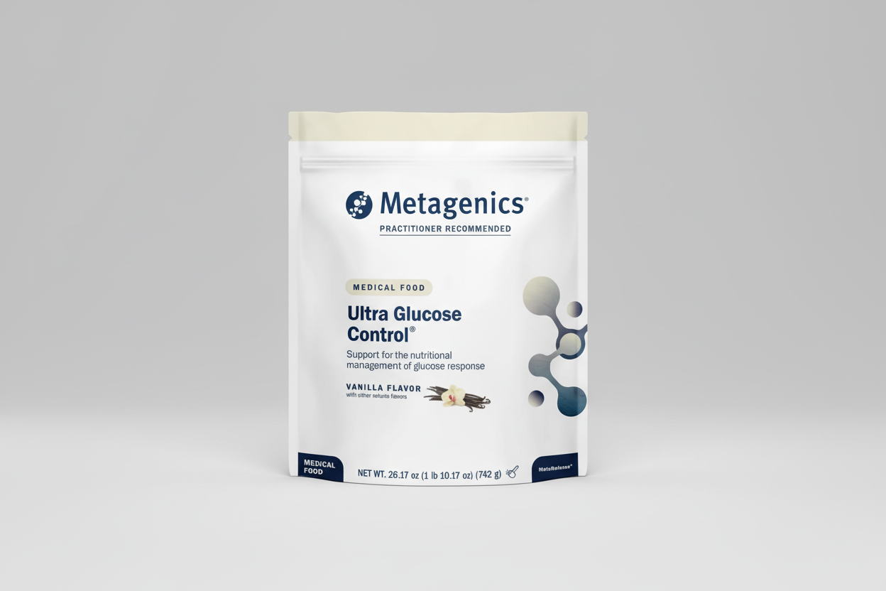 Metagenics Ultra Glucose Control package on a white background