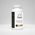 Supplement bottle labeled 'Midwest Vitamins' with Berberine HCL on a white background