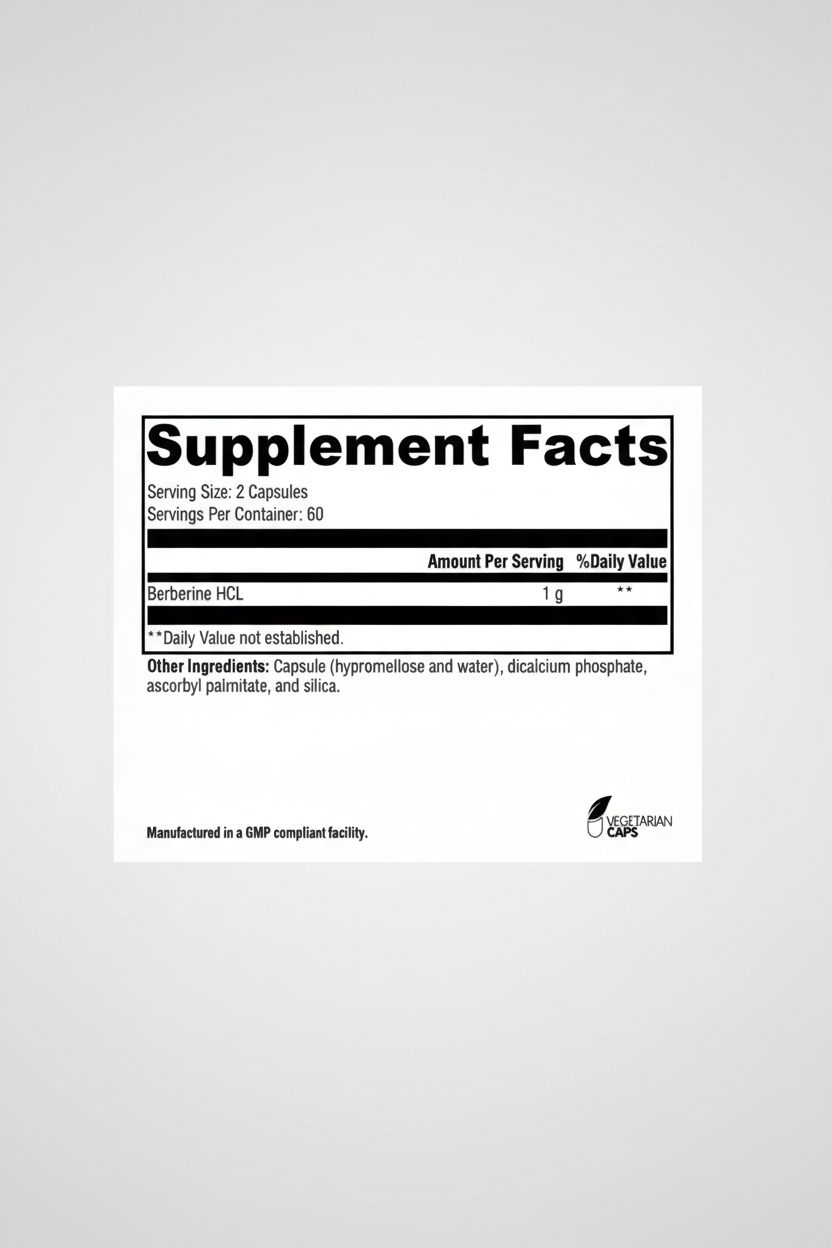Midwest Vitamins Berberine Caps 120 Vegetarian Capsules
