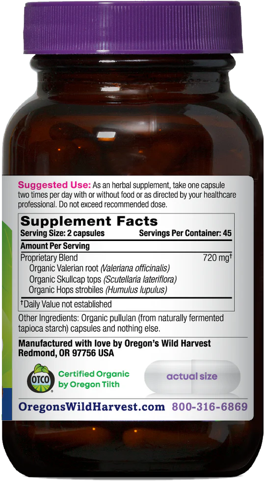 Oregon's Wild Harvest Muscle Relax 90 Capsules