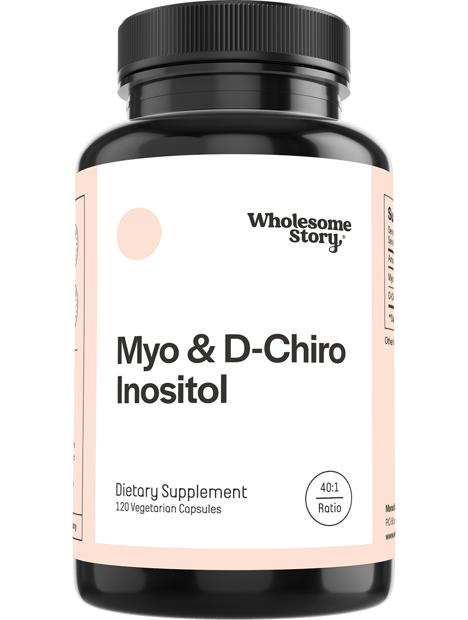 Wholesome Story Myo-Inositol and D-Chiro Inositol 120 capsules front label