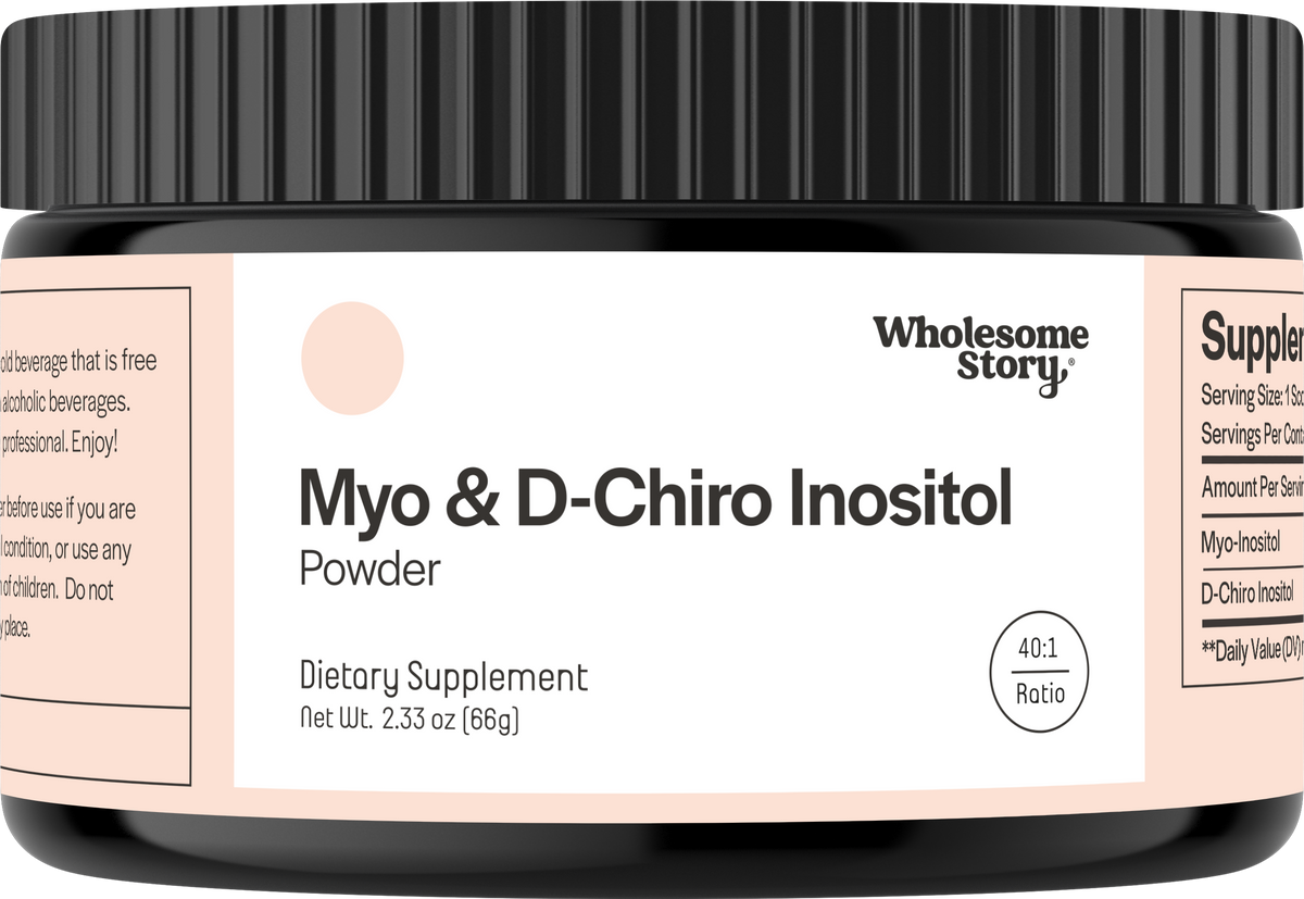 Wholesome Story Myo-Inositol and D-Chiro Inositol powder front label