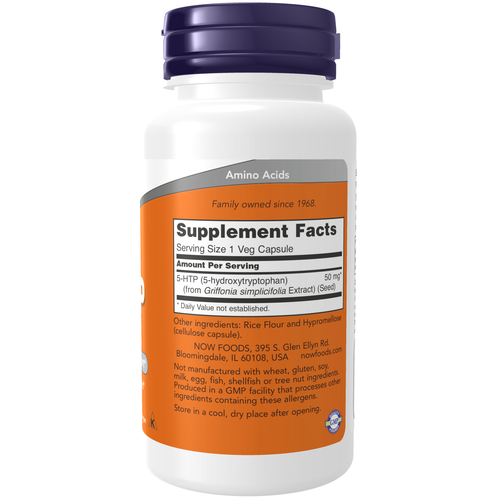 Supplement bottle with orange label on a white background