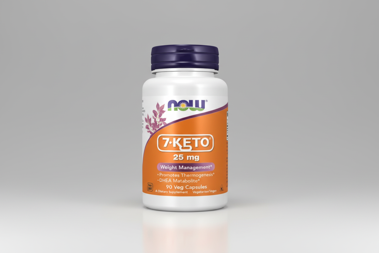 NOW Foods 7‑KETO 25 mg 90 Veg Capsules bottle