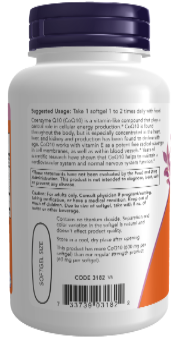 NOW Foods CoQ10 600 mg 