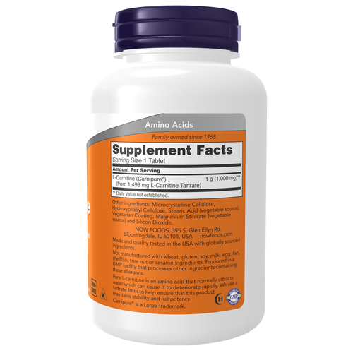 Supplement bottle with orange label on a white background