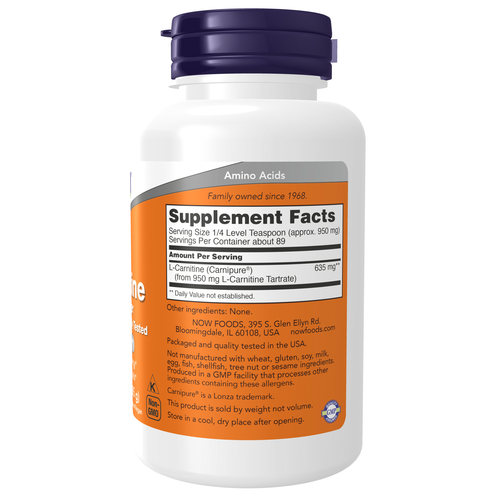 Supplement bottle with orange label and purple cap on a white background