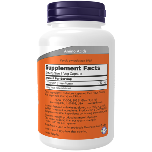 Supplement bottle with orange label on a white background