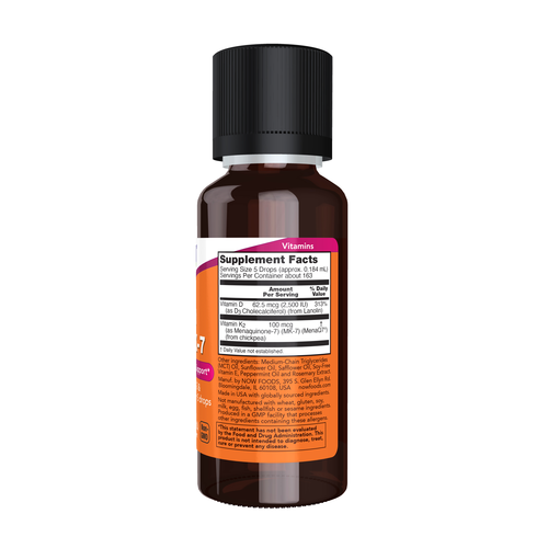 NOW Foods Liquid D-3 & MK-7 Mint Flavor