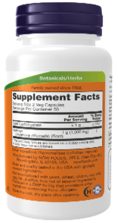 NOW Foods Valerian Root 500 mg 100 Veg Capsules bottle