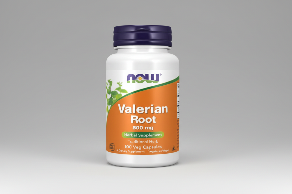 NOW Foods Valerian Root 500 mg 100 Veg Capsules bottle