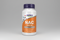 Supplement bottle labeled 'NAC 1000 mg' with NOW brand on a white background
