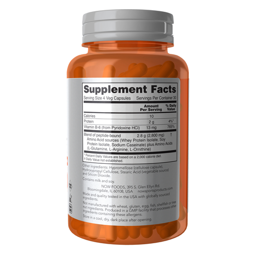 Supplement bottle with label on a white background