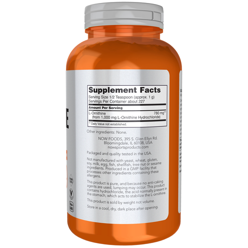 Orange supplement bottle with label on a white background