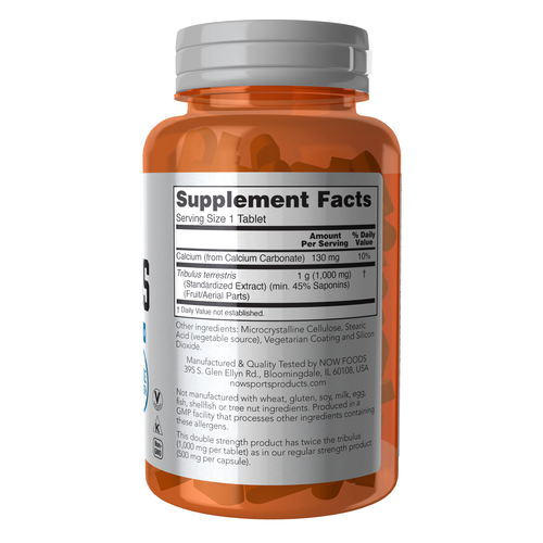 NOW Sports Tribulus 1,000 mg 90 Tablets bottle
