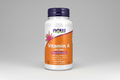 Supplement bottle of Vitamin A 25,000 IU with NOW brand on a white background