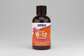 B-12 supplement bottle with NOW brand on a white background