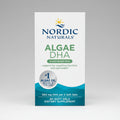 Nordic Naturals Algae DHA dietary supplement packaging on a white background