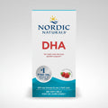 Nordic Naturals DHA fish oil supplement packaging on a white background