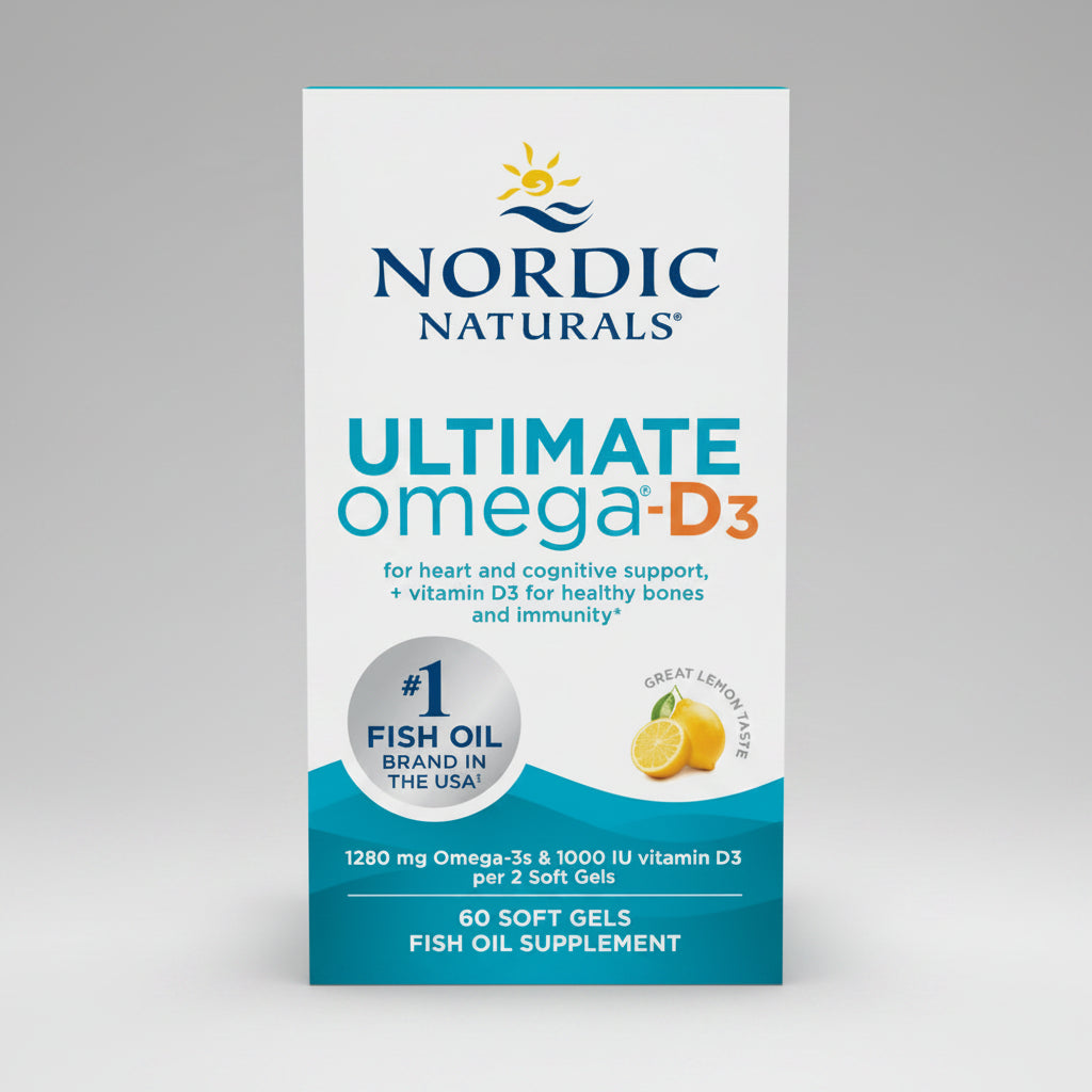 Nordic Naturals Ultimate Omega®-D3 Lemon 60 Soft Gels