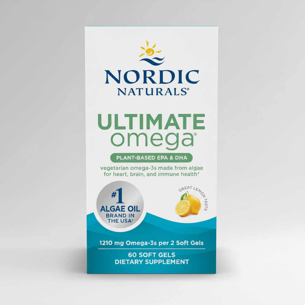 Nordic Naturals Ultimate Omega Plant-Based EPA & DHA Lemon 60 Soft Gels