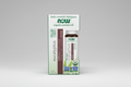 Eucalyptus essential oil bottle with packaging featuring NOW brand on a white background