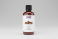 Bottle of NOW Essential Oils clove oil on a white background