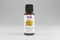 Bottle of NOW Frankincense essential oil blend on a white background