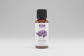 Bottle of NOW Essential Oils lavender oil on a white background