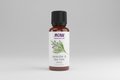 Bottle of NOW Lavender & Tea Tree Blend essential oil on a white background