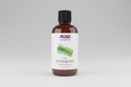 Bottle of NOW Essential Oils pure lemongrass oil on a white background