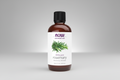 Bottle of NOW Essential Oils rosemary oil on a white background