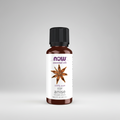 Bottle of NOW Essential Oils star anise oil on a white background