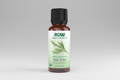 Bottle of NOW Organic Essential Oils Tea Tree oil on a white background