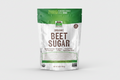 Bag of organic beet sugar with green and white design