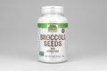 Bottle of NOW Broccoli Seeds for Sprouting on a white background