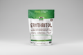 Package of erythritol with green and white design