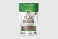 Bag of NOW Organic Flax Seeds with green and white design