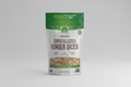 Package of NOW Organic Crystallized Ginger Dices with green and white design.