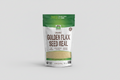 Package of NOW Foods Organic Golden Flax Seed Meal with green and white design.