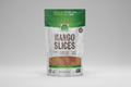 Package of Mango Slices with branding and product details on a white background