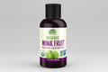 Bottle of Organic Monk Fruit liquid sweetener on a white background