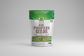 Package of raw pumpkin seeds with green and white design